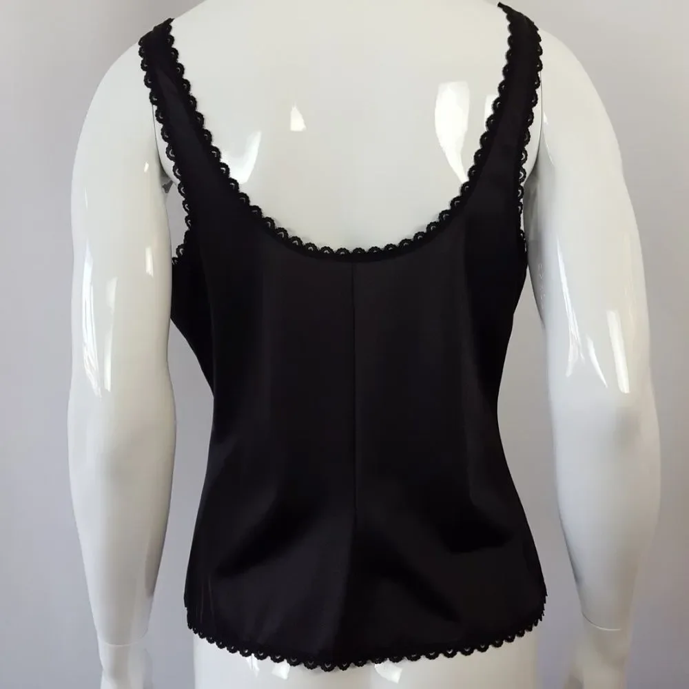 Vintage 80s Sears Black Slip Camisole - Picture 4 of 8